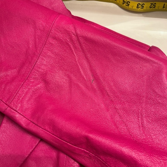 🩷Hot Pink Fuchsia Leather Blazer - Picture 14 of 15